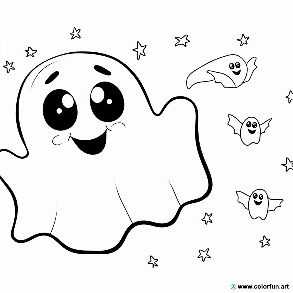 ghost child coloring page