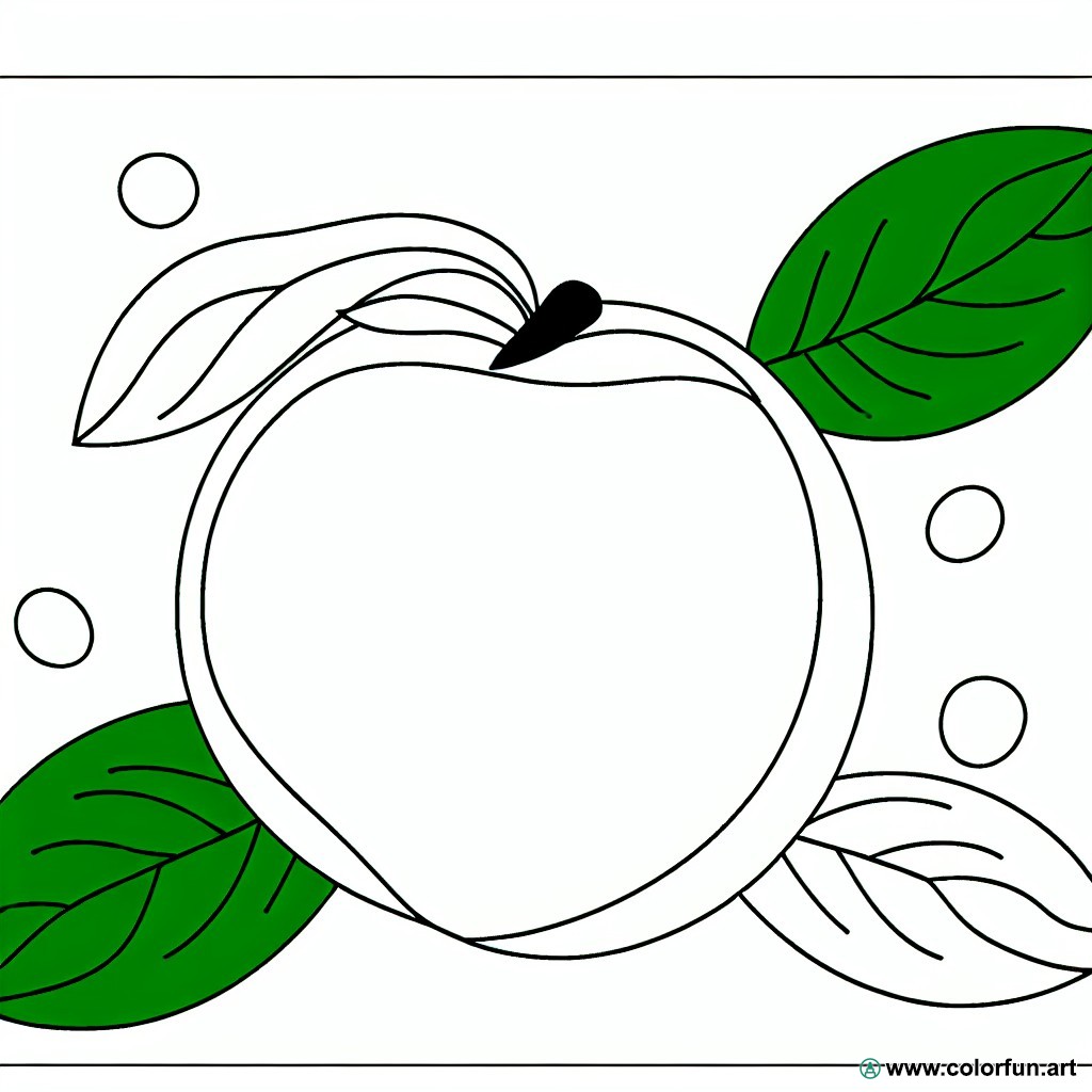 coloring page peach easy