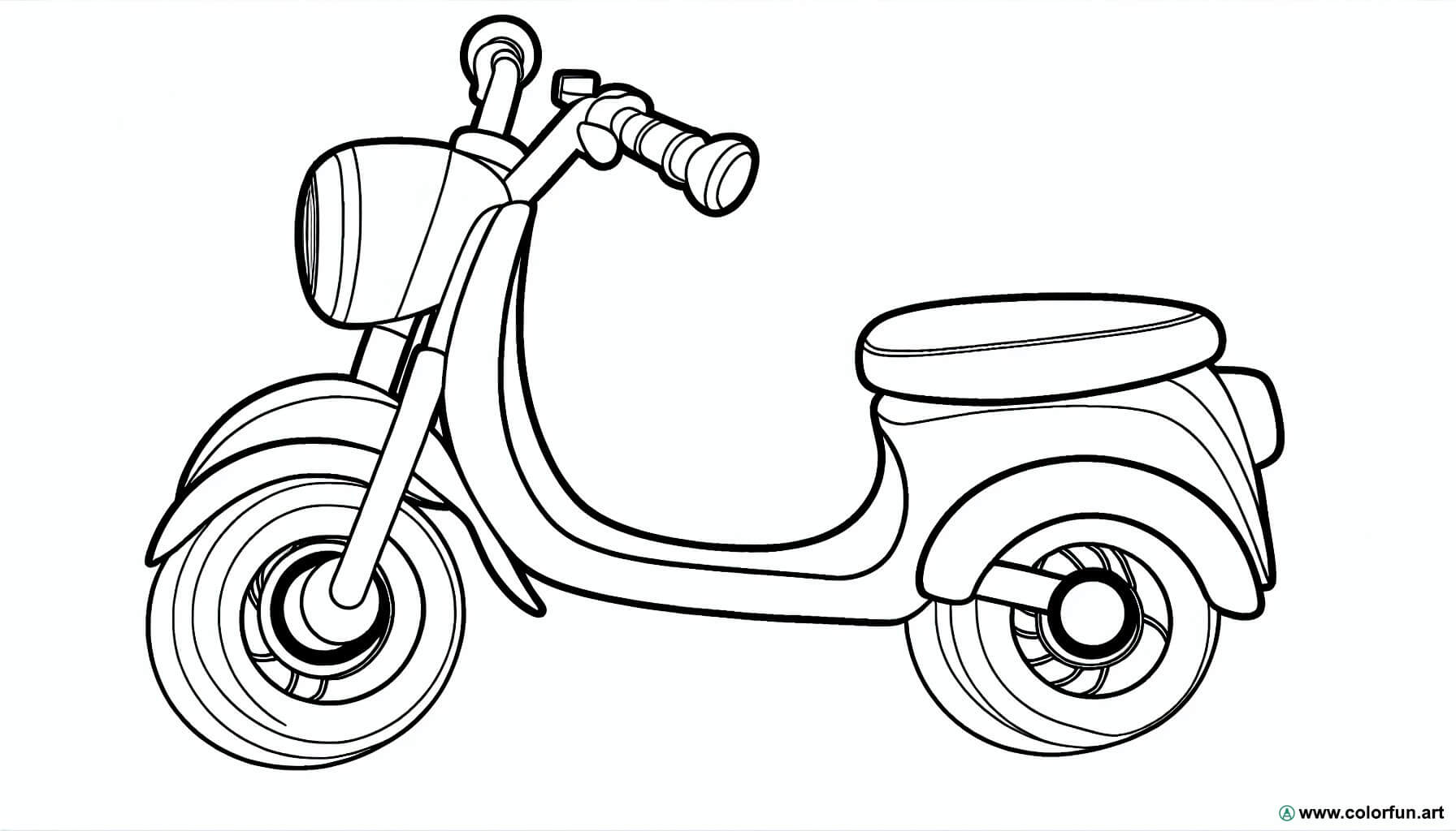 coloring page motorcycle for kids