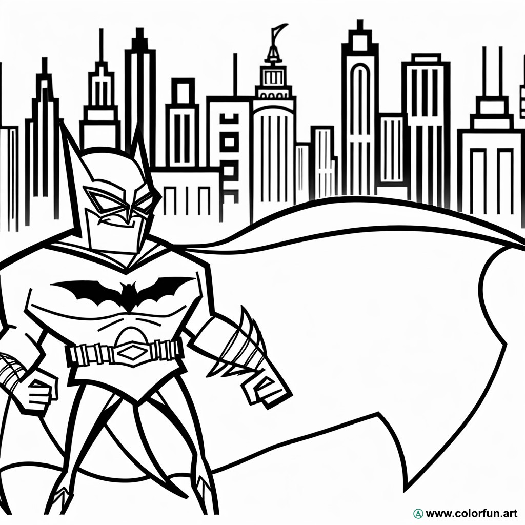 easy batman coloring page
