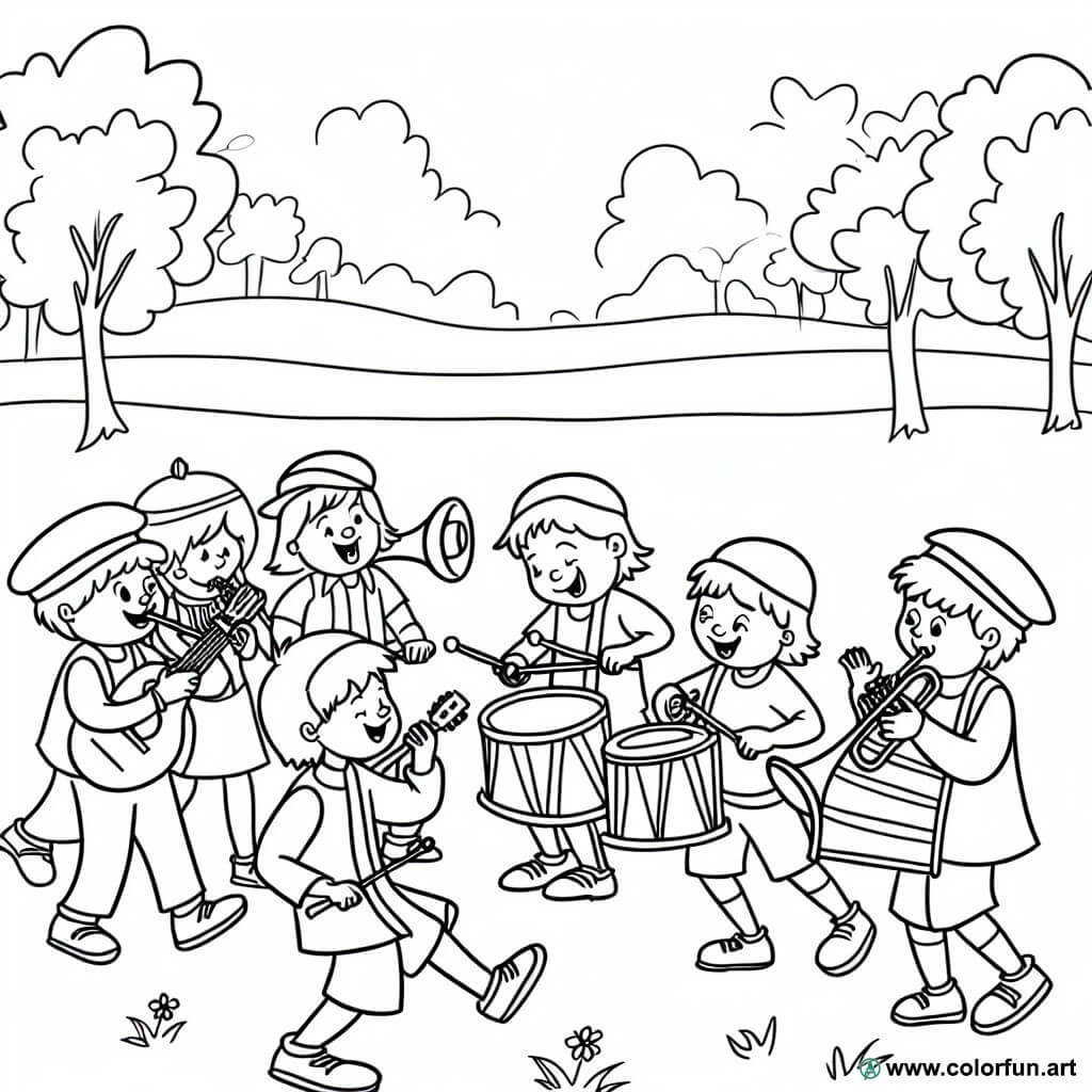 musical coloring page
