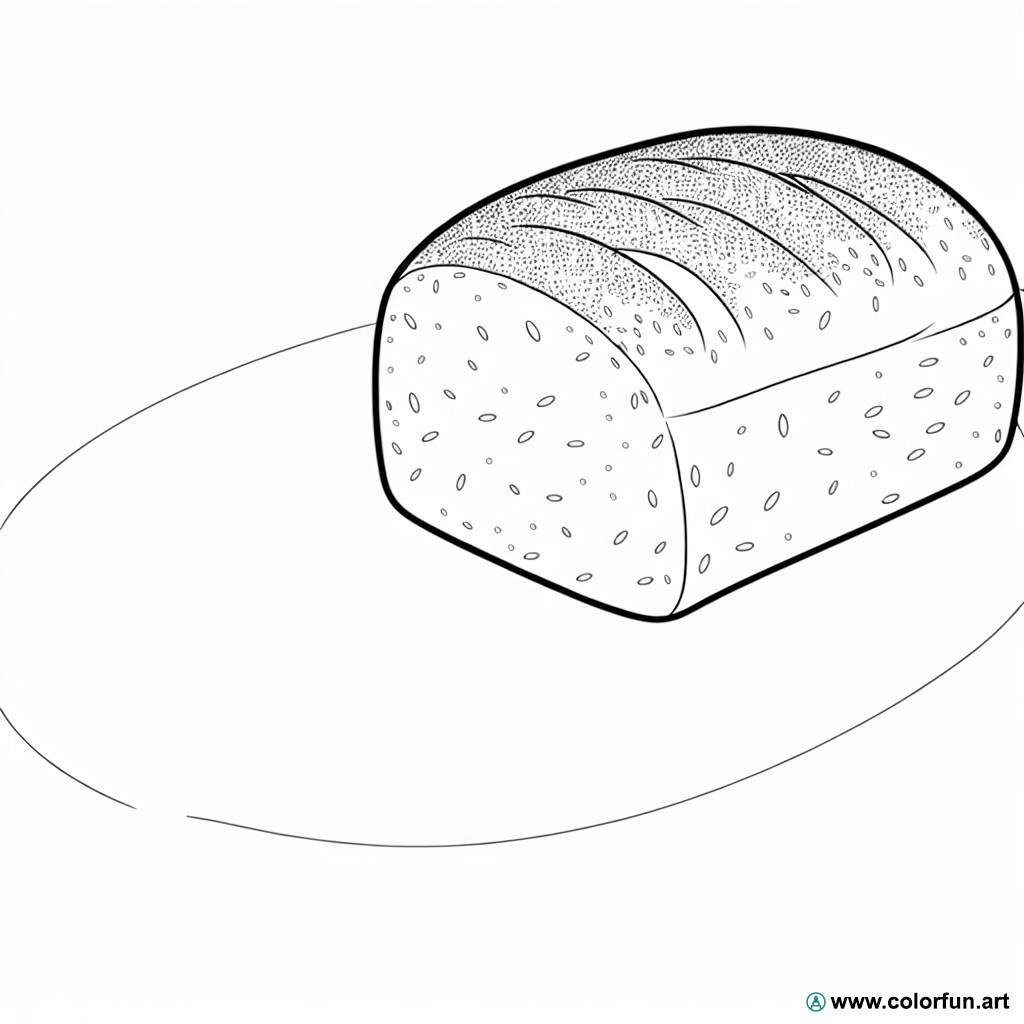 coloring page cereal bread