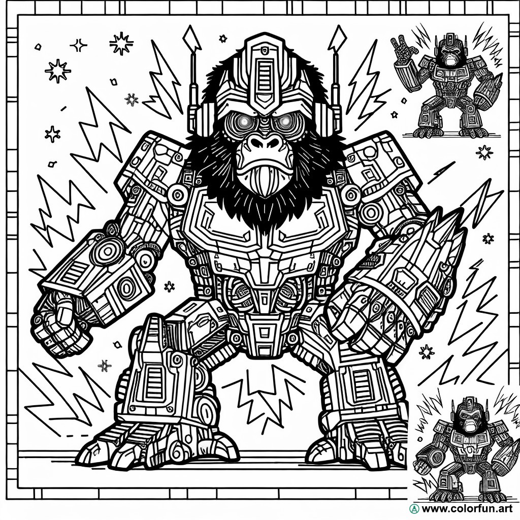 Transformers gorilla coloring page