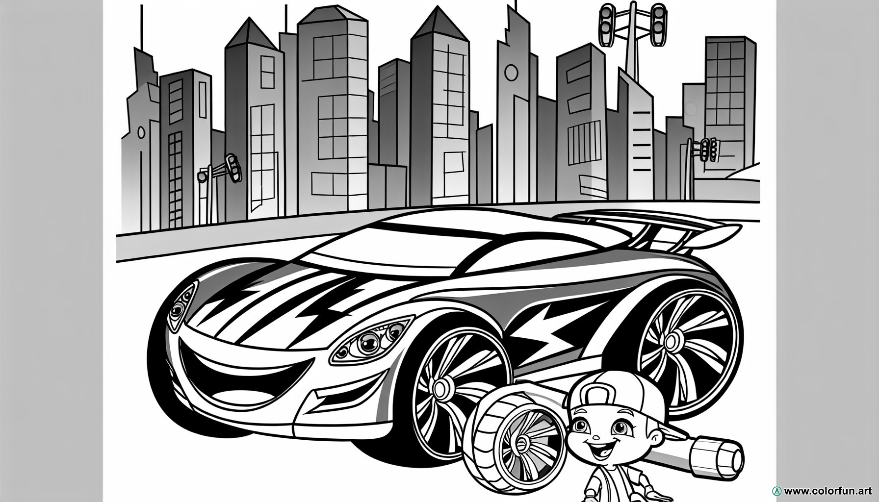 dream car coloring page