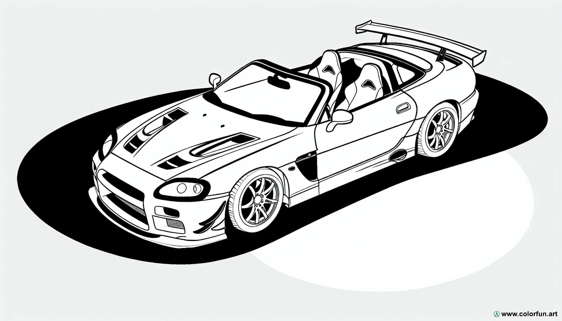 coloring page sports car