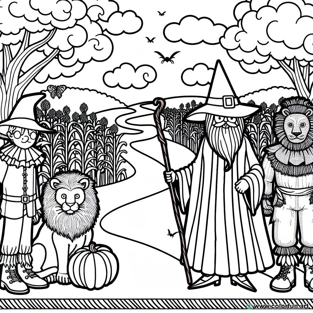 Wizard of Oz coloring page