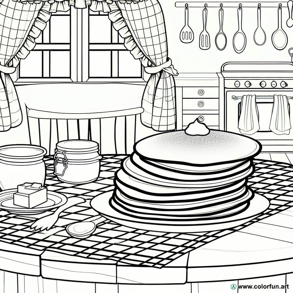 coloring page Candlemas gourmet