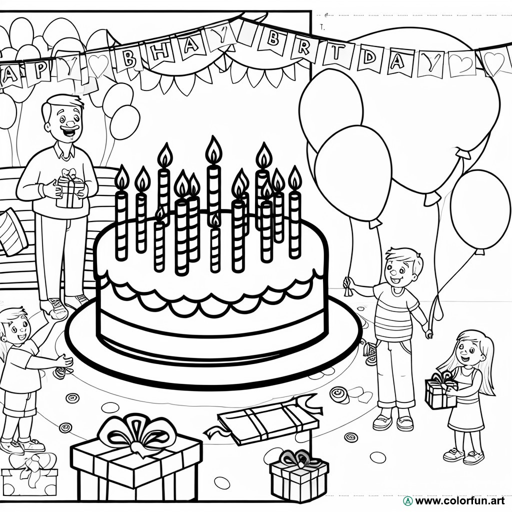 birthday coloring page dad 42 years