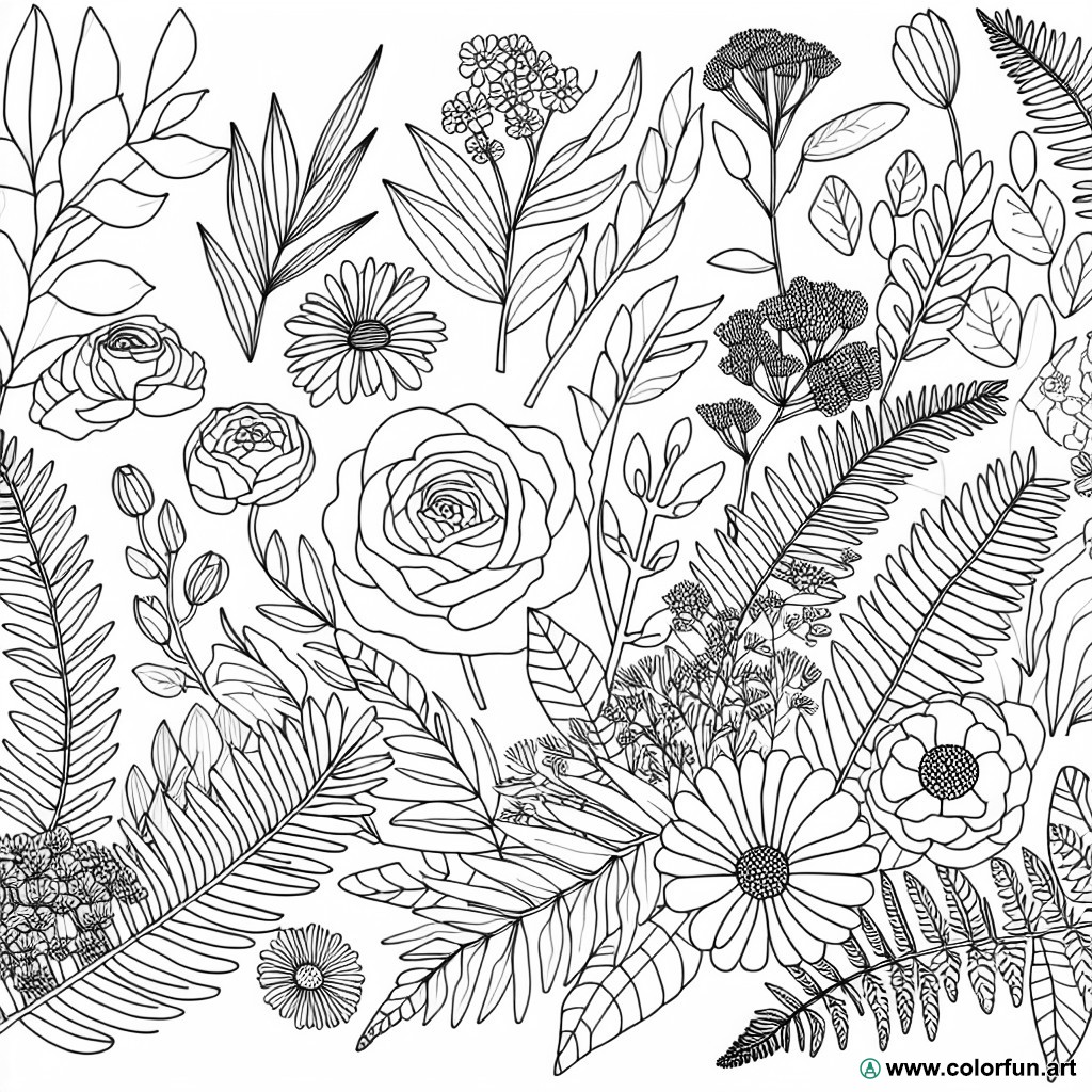 botanical coloring page