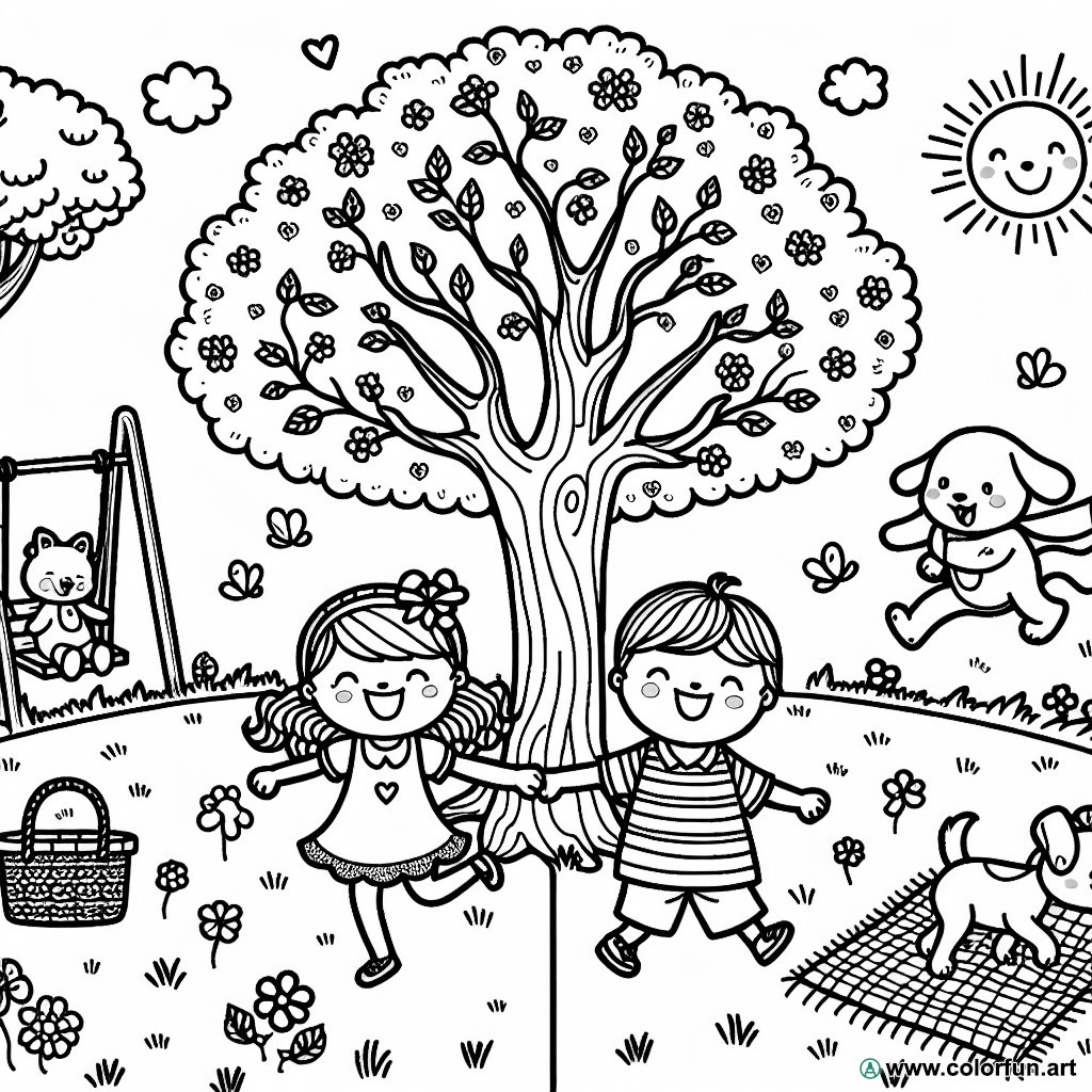 coloring page friends for life