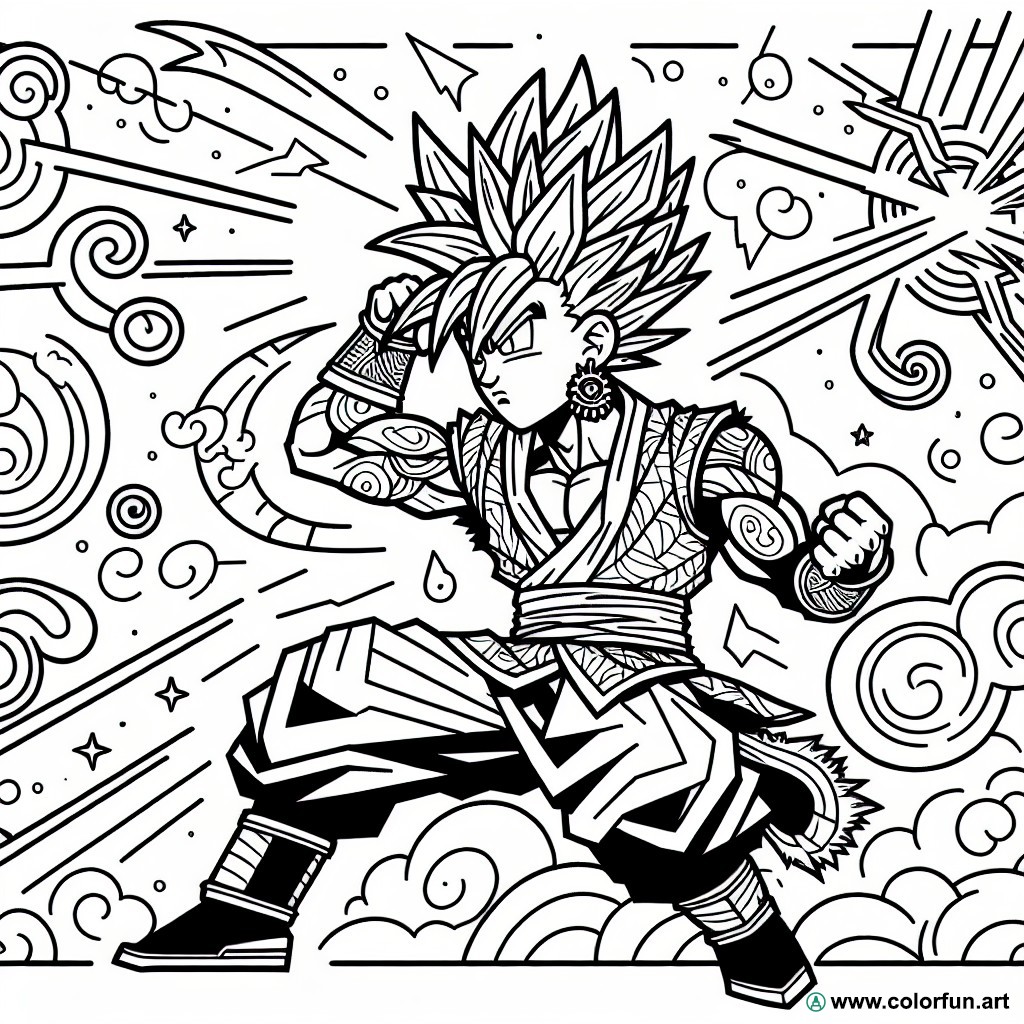 Dragon Ball Z Vegeto coloring page