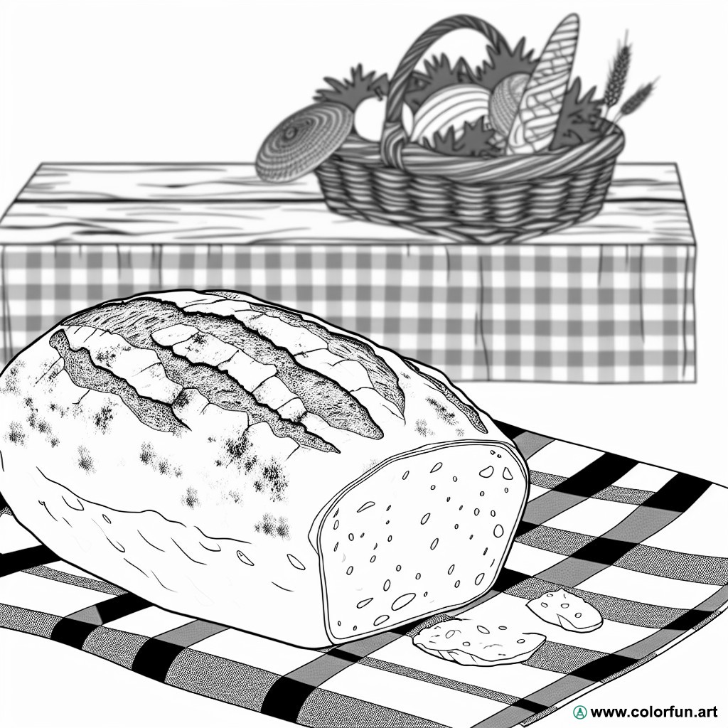 coloring page country bread