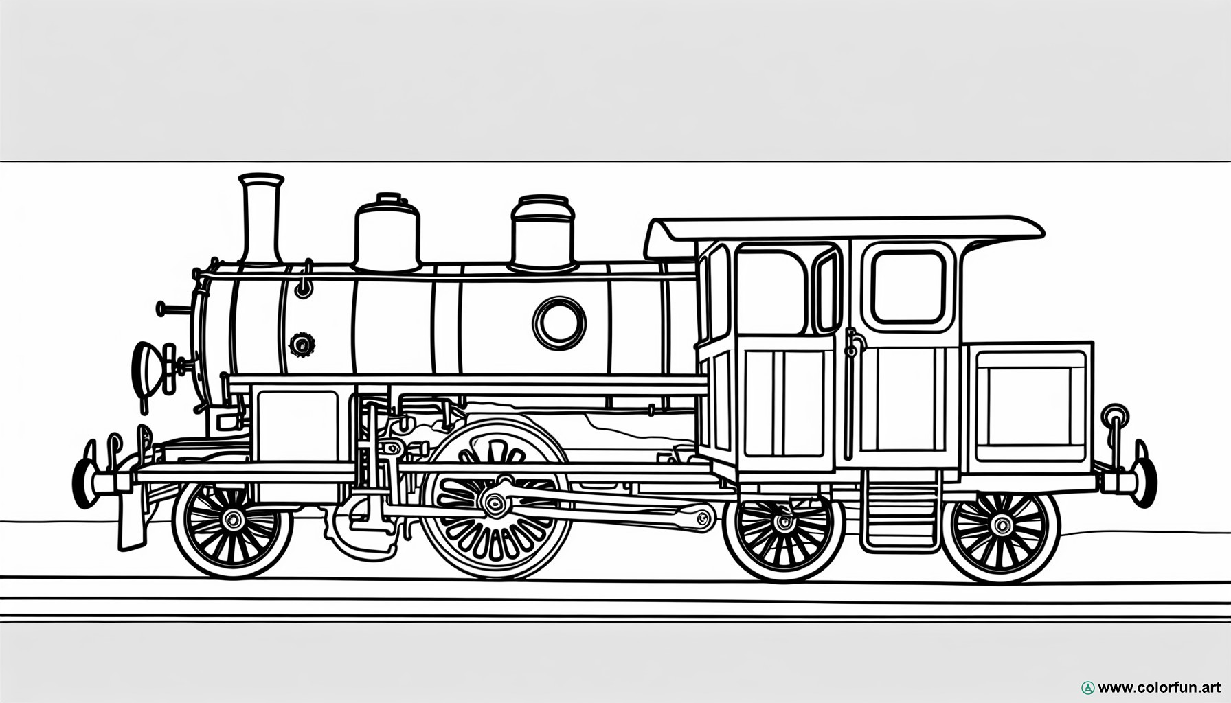 coloring page vintage train