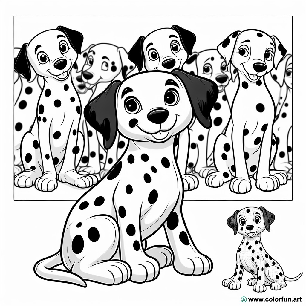 101 dalmatians original coloring page