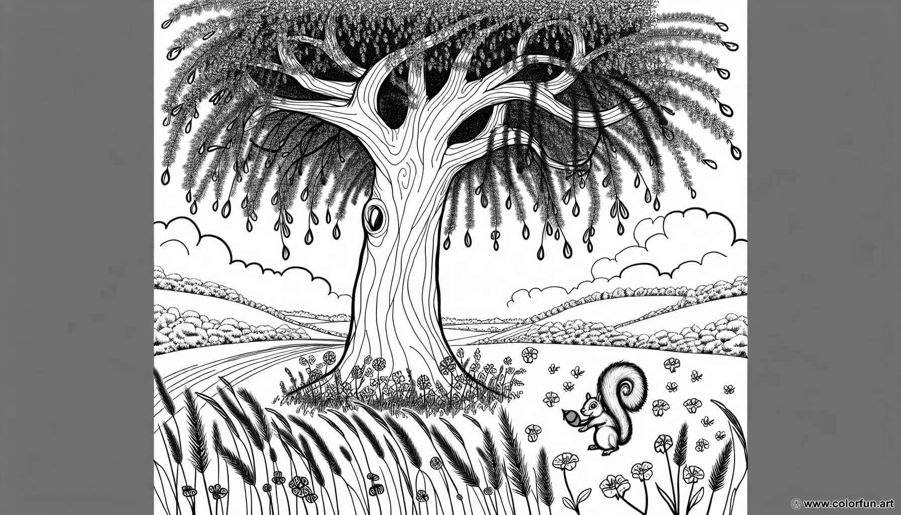 coloring page september nature