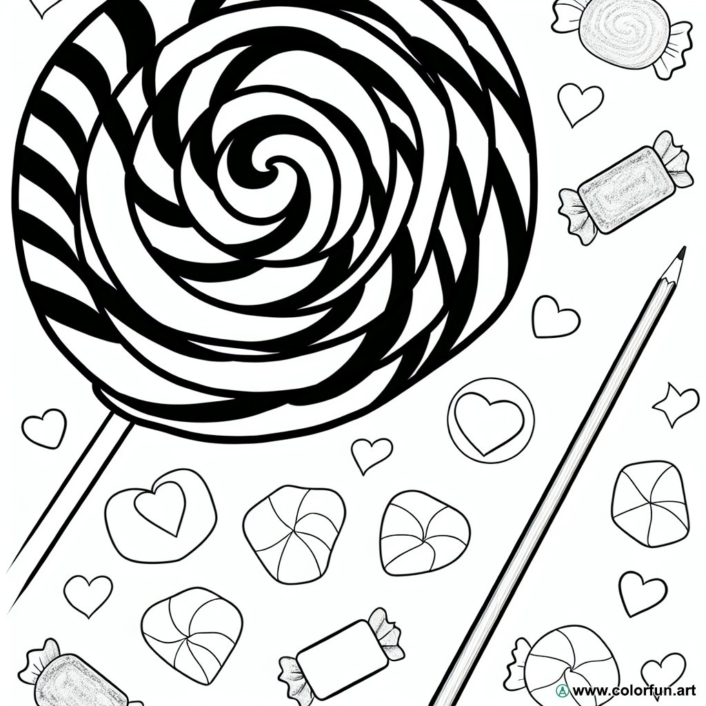 coloring page sour candies