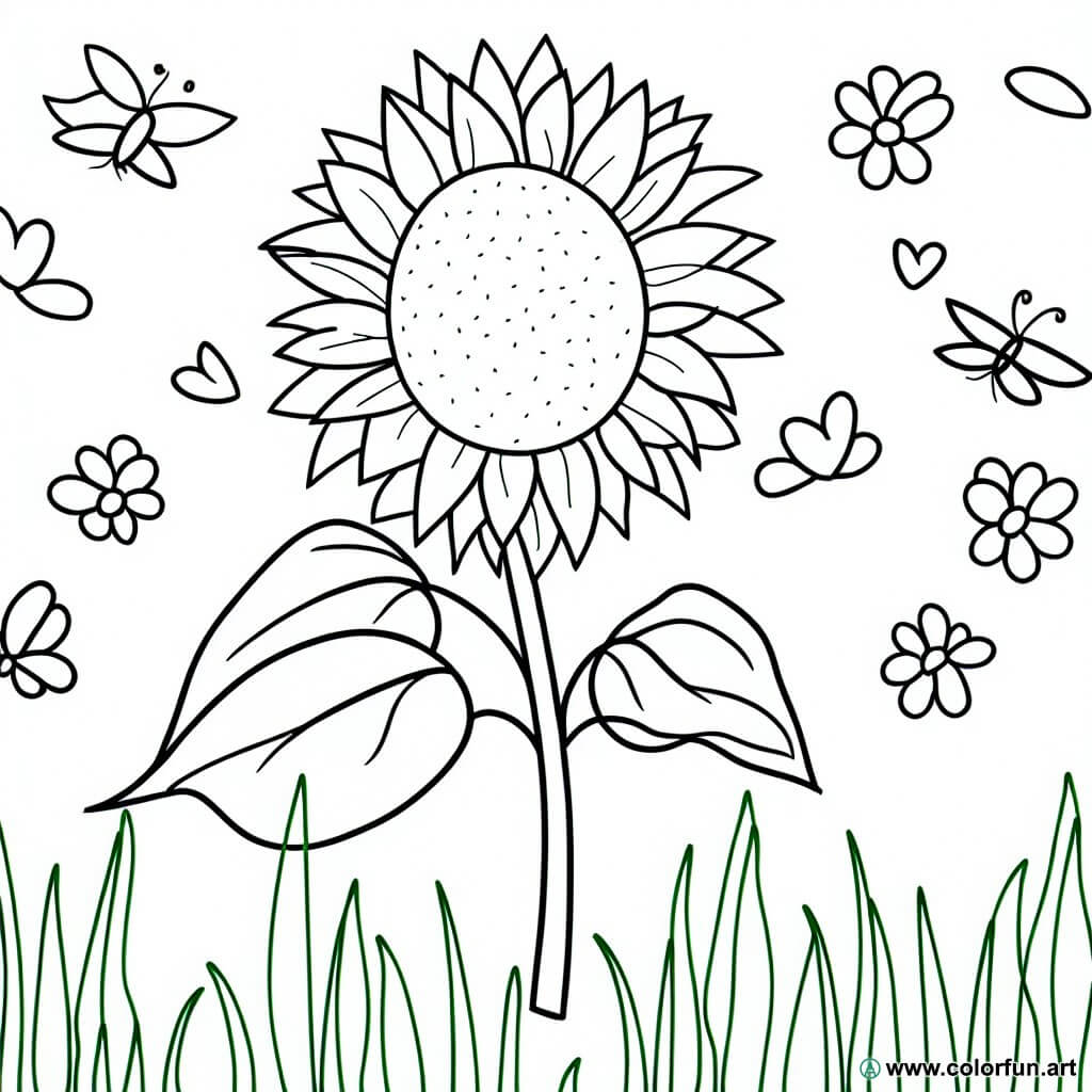coloring page botanical flowers