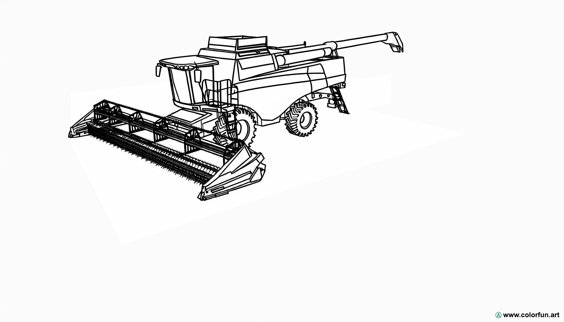 coloring page agricultural harvester