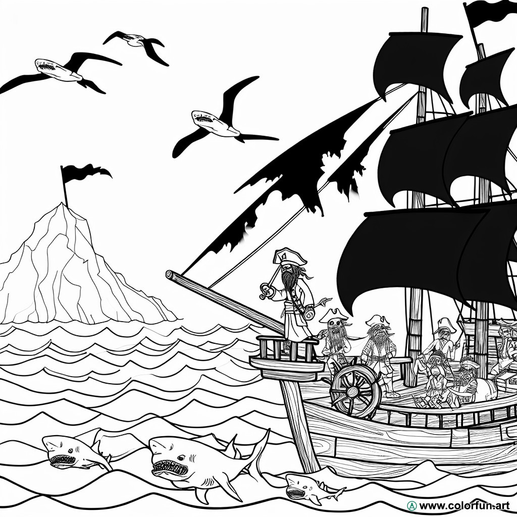 pirates coloring page
