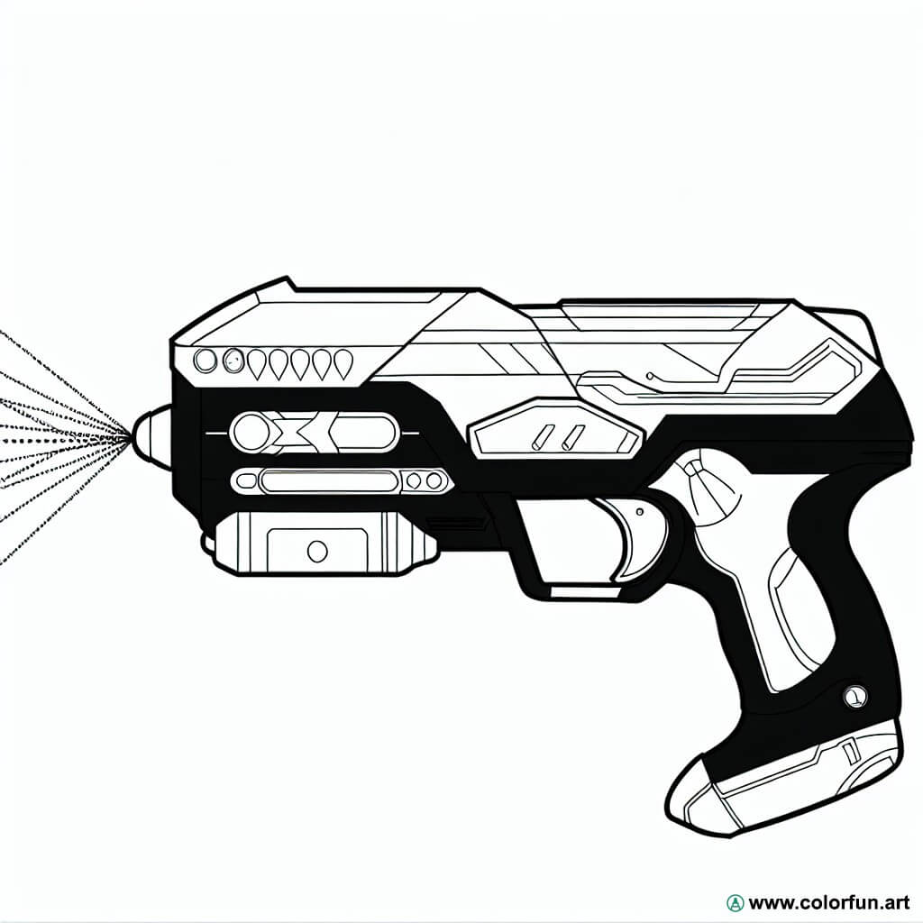 coloring page laser gun