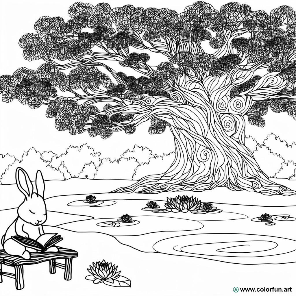 coloring page tranquility