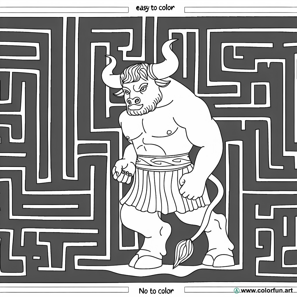 coloring page greek mythology easy