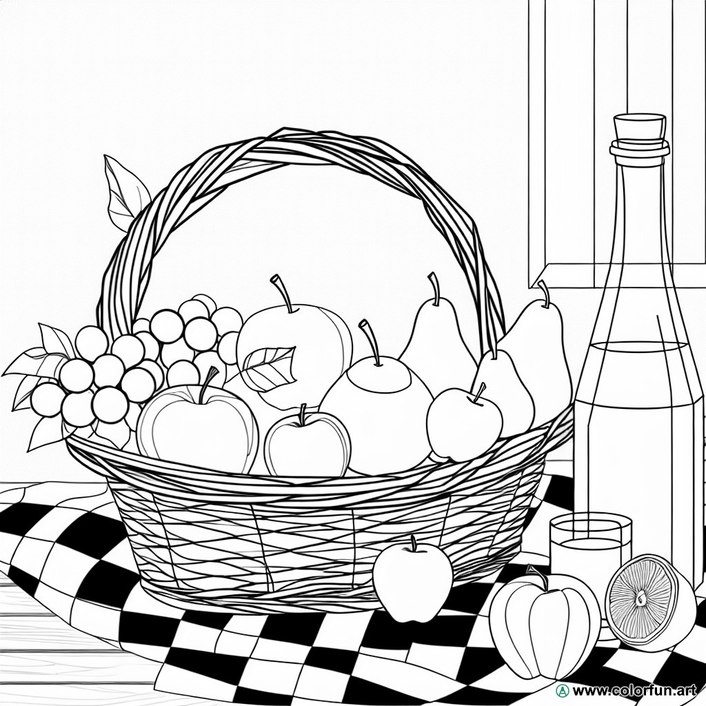 coloring page still life