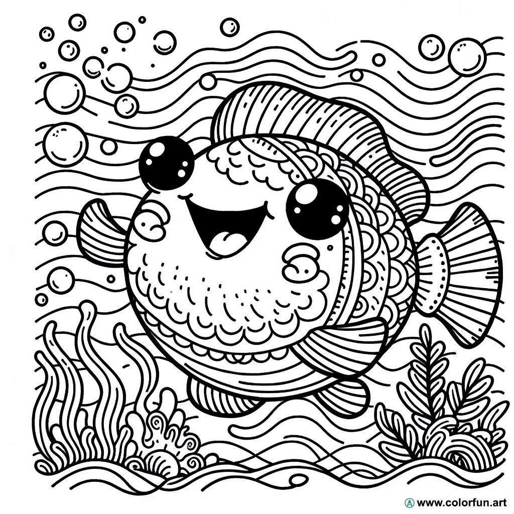 April Fish coloring page