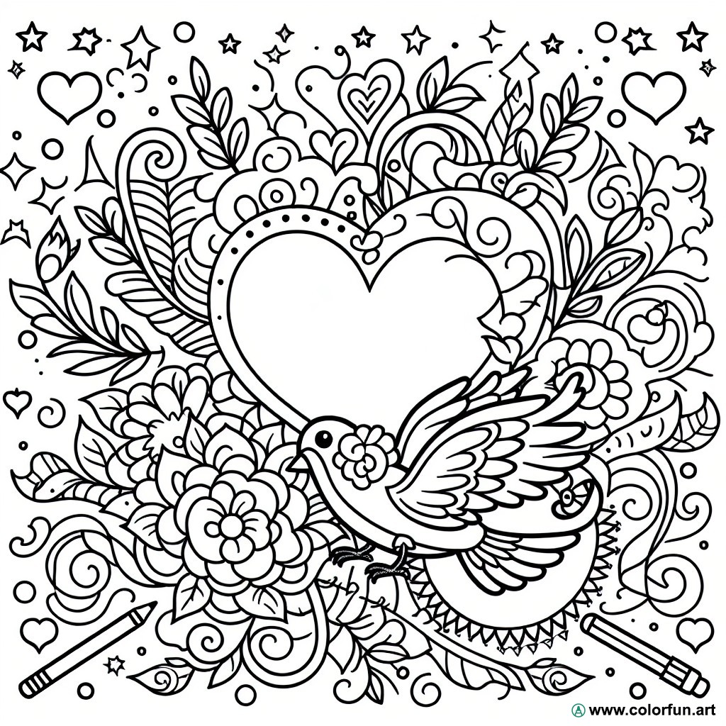 stress relief coloring page
