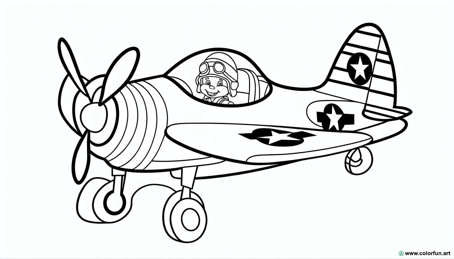 coloring page military airplane