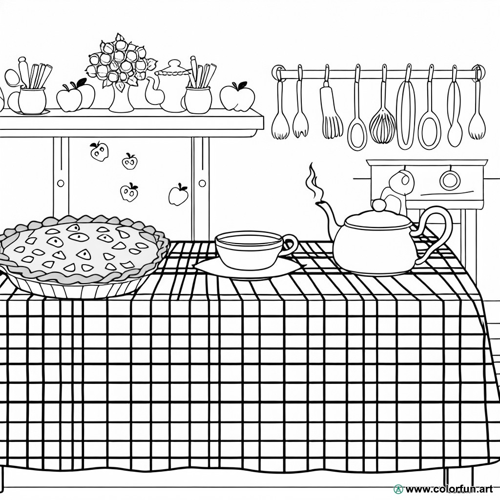 adult kitchen coloring page