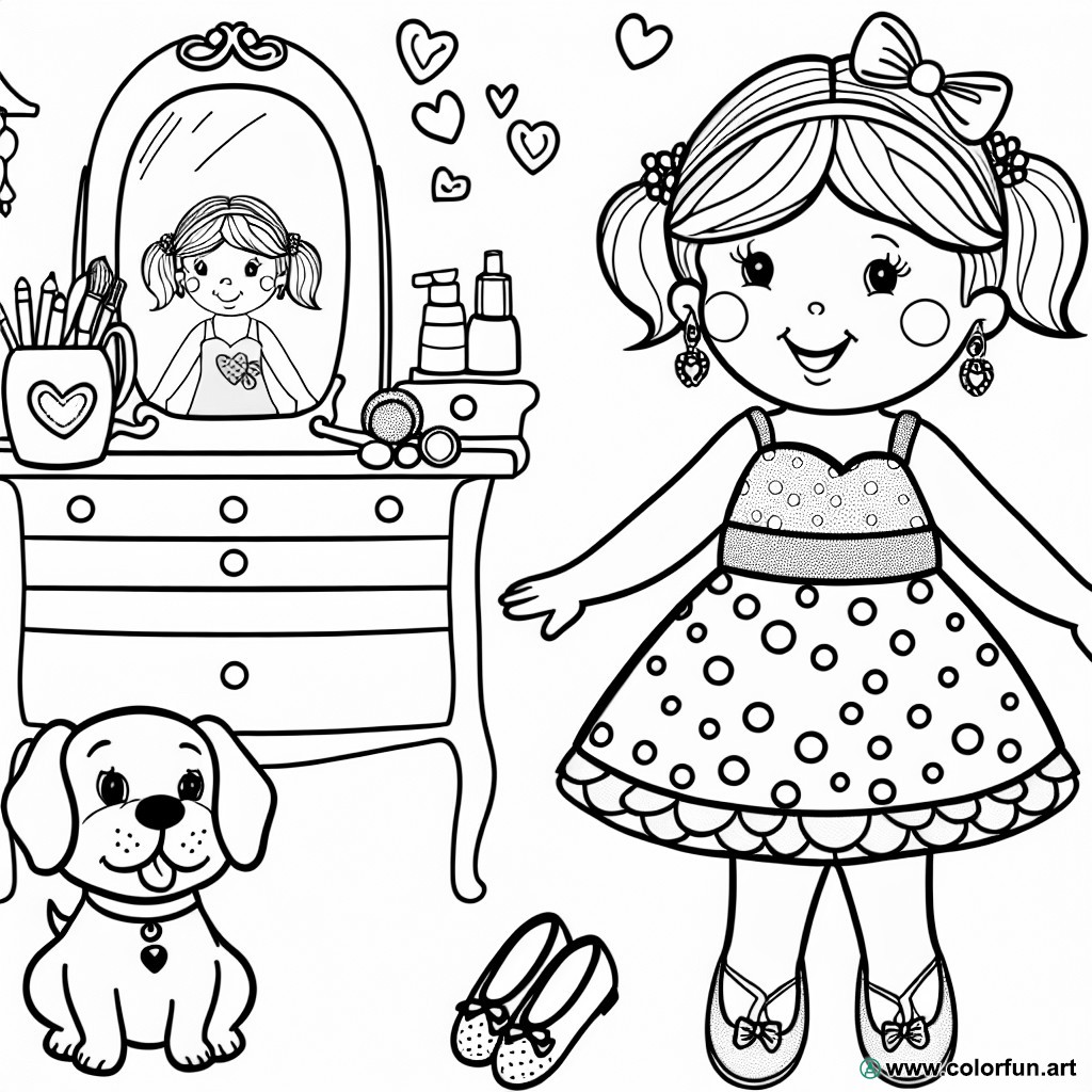 fashion coloring page