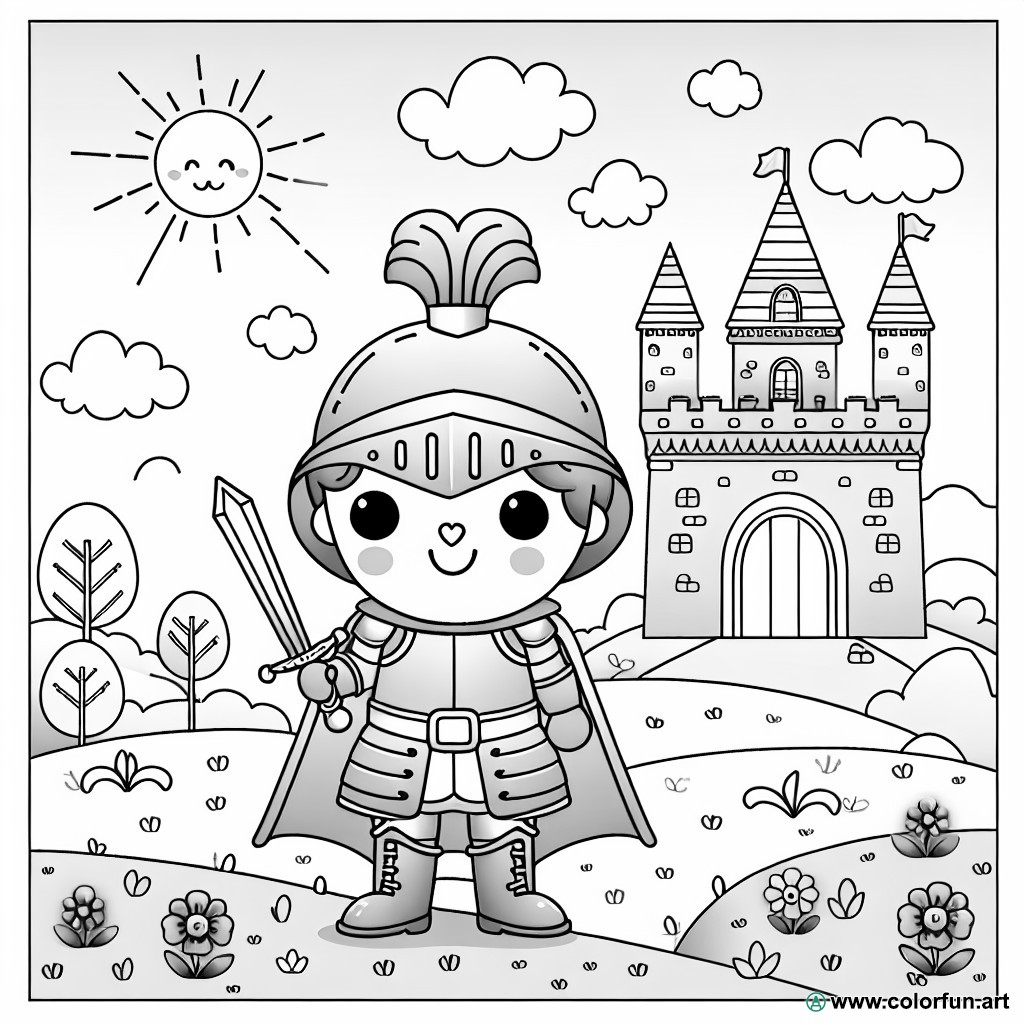 Pink soldier coloring page