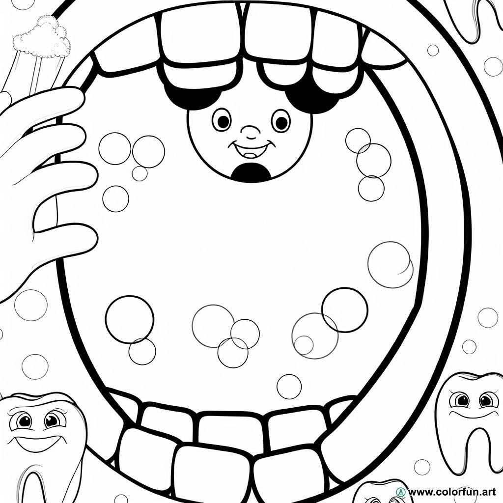 coloring page big mouth