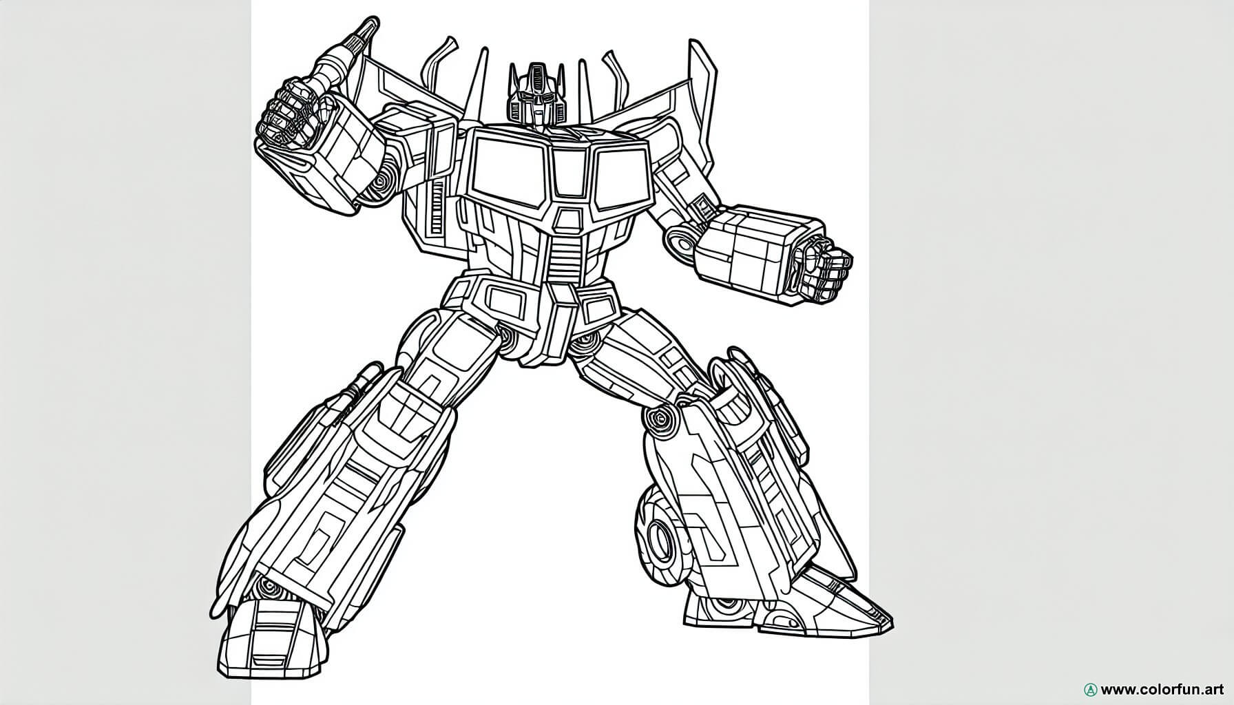 coloring page transformers robot