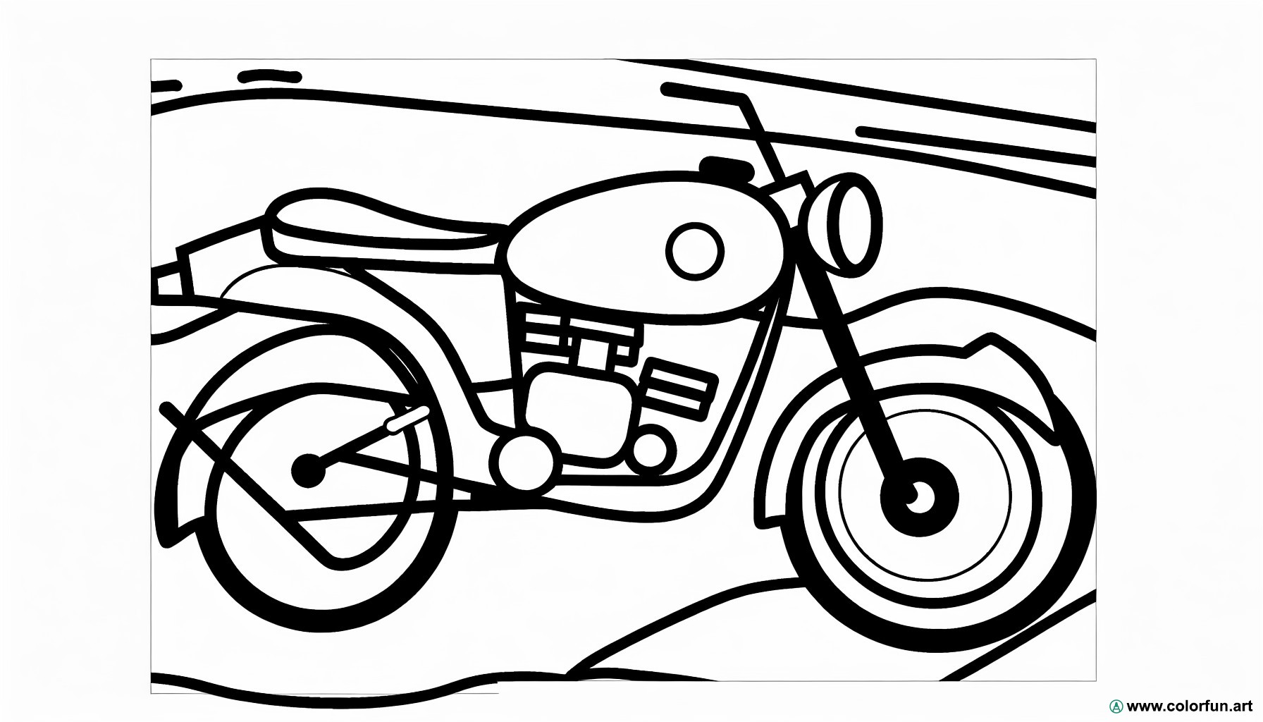 yamaha motorcycle coloring page