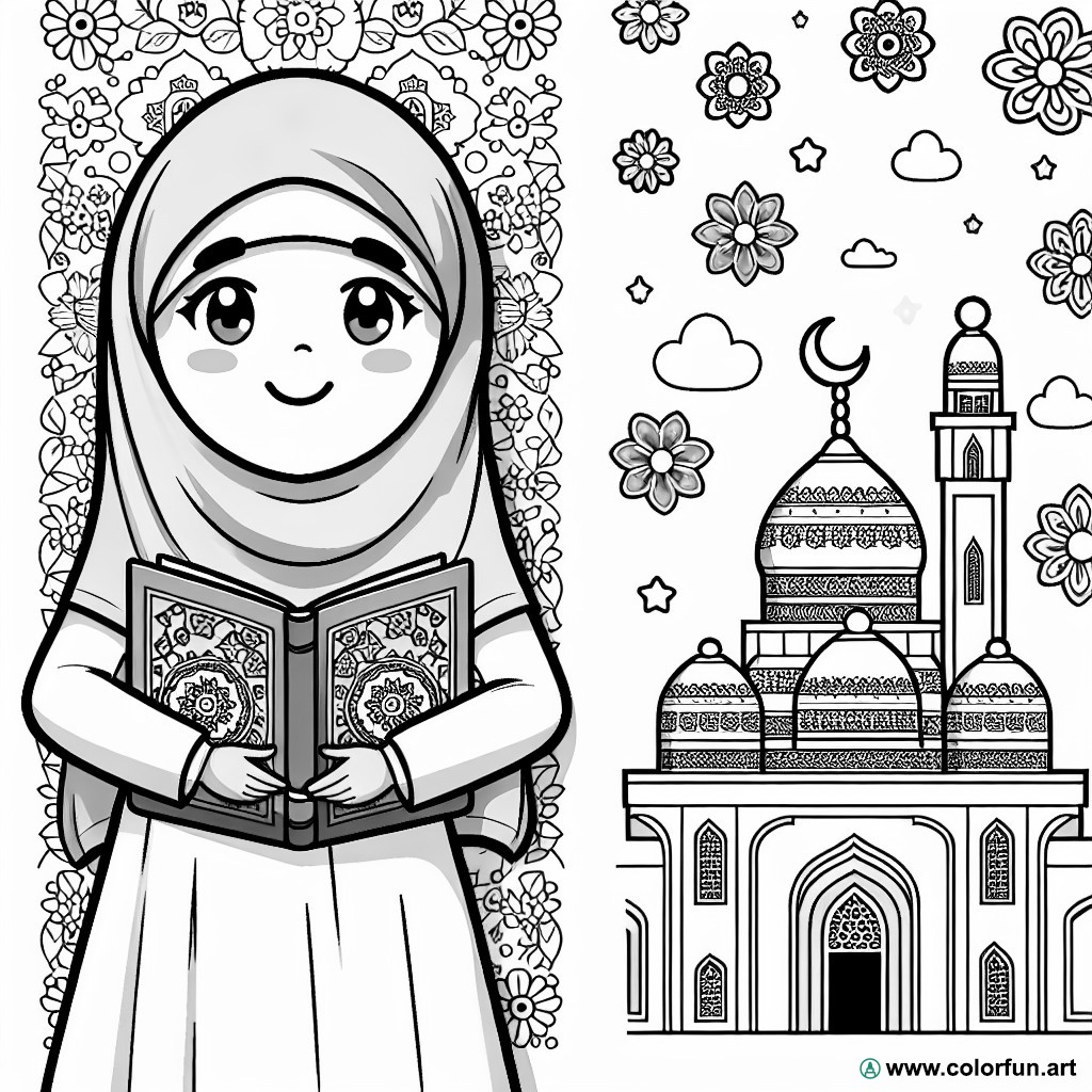 Muslim coloring page