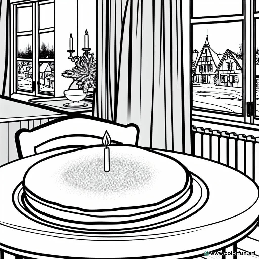 coloring page Candlemas France