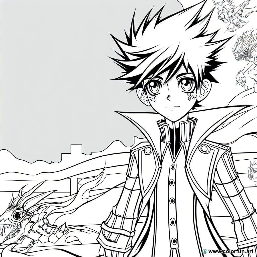 coloring page difficult manga