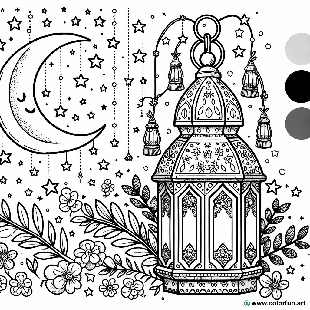 easy Ramadan coloring page