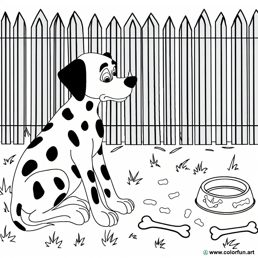 Easy 101 Dalmatians coloring page
