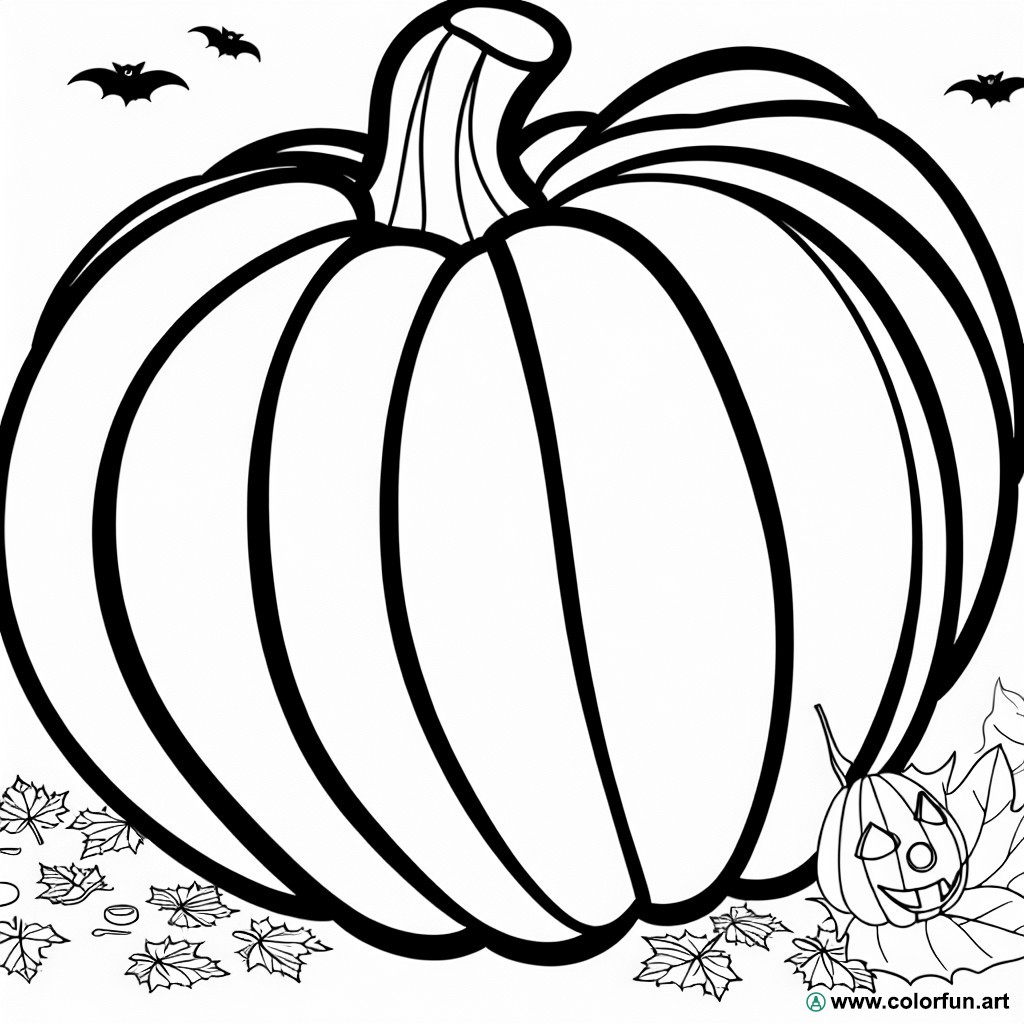 coloring page pumpkin fear