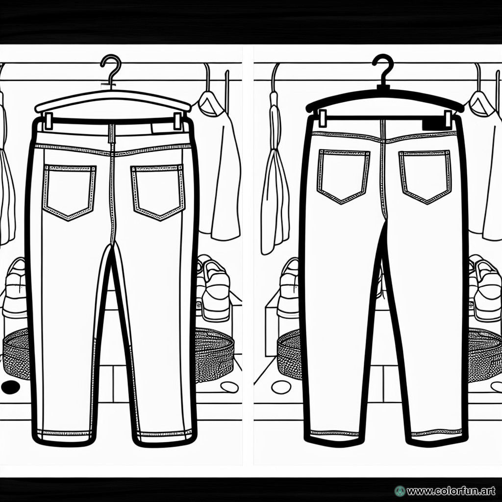 coloring page jeans