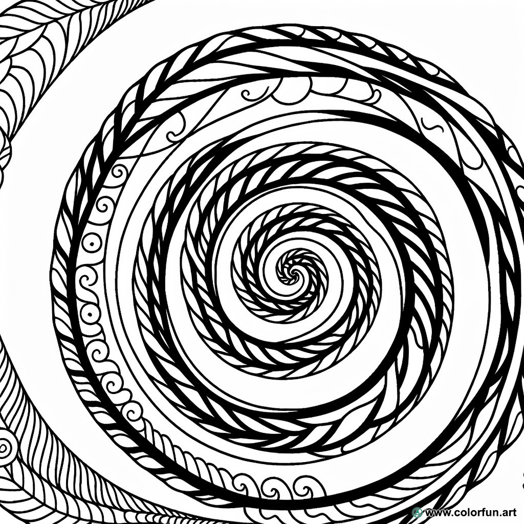 adult spiral coloring page