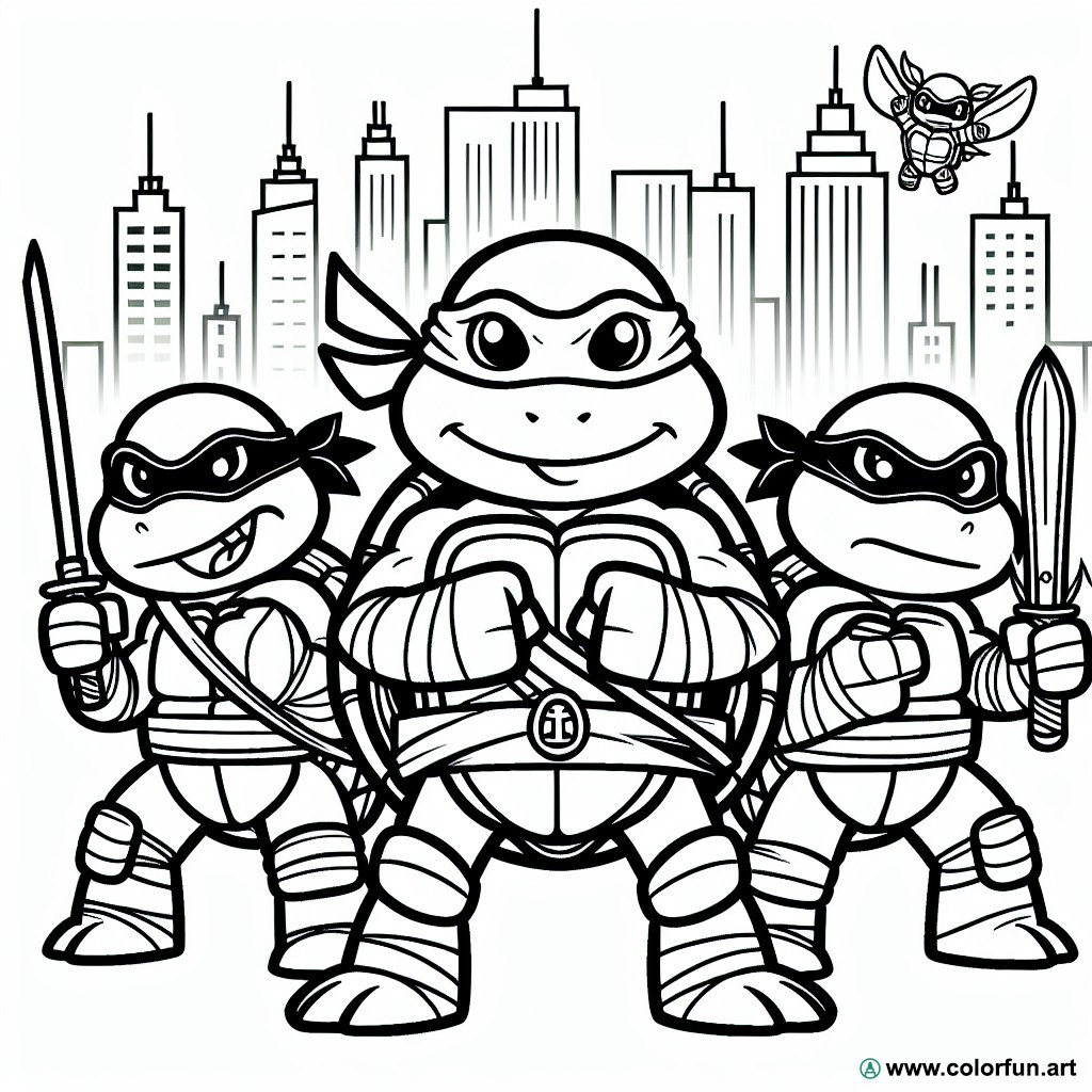 ninja turtle coloring page