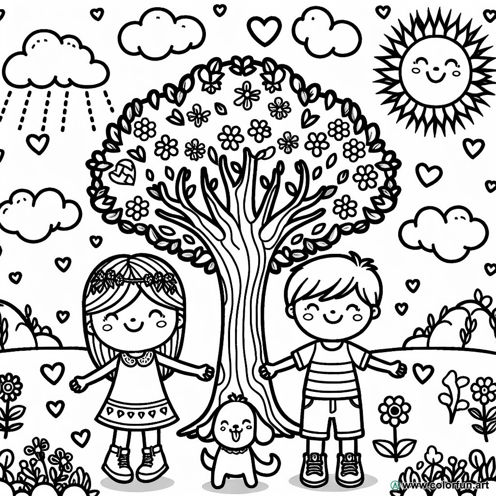 friendship coloring page