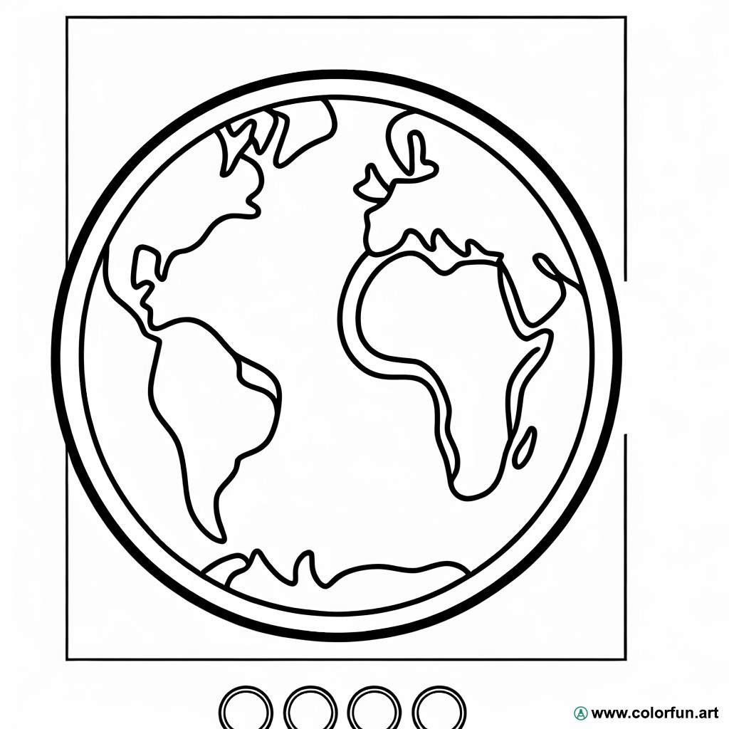 Coloring page globe coloring