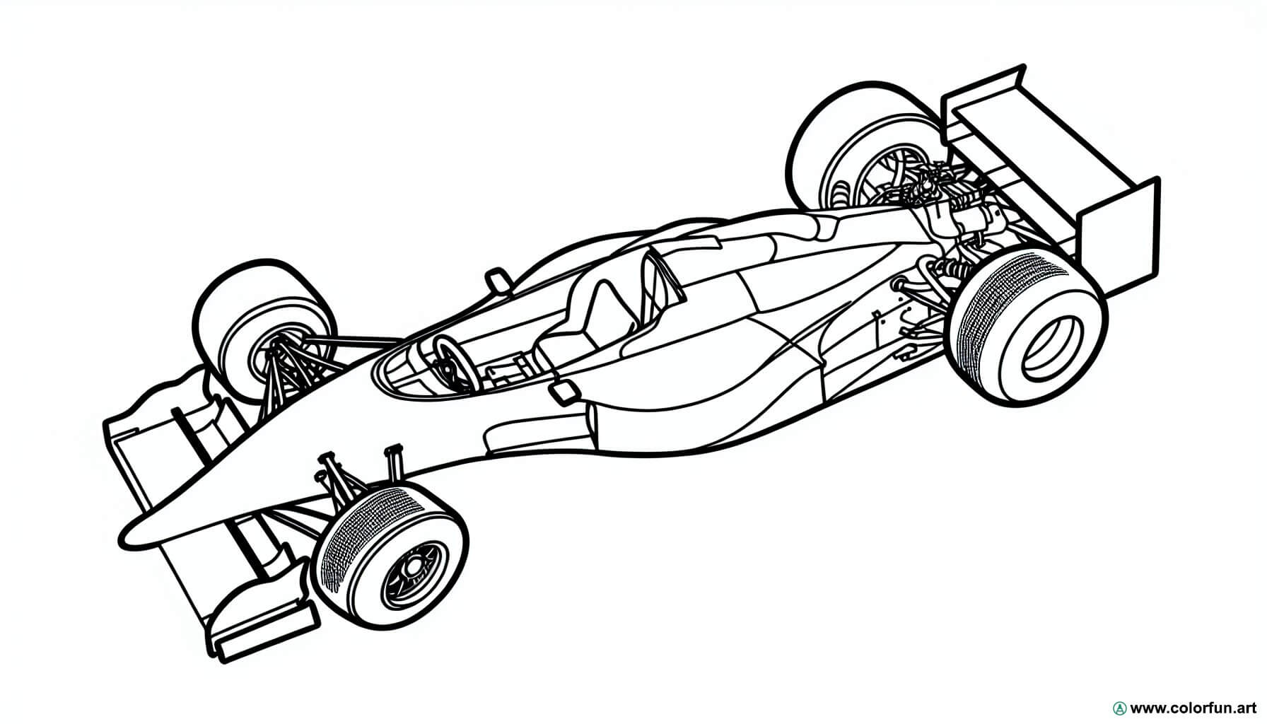 coloring page easy race car