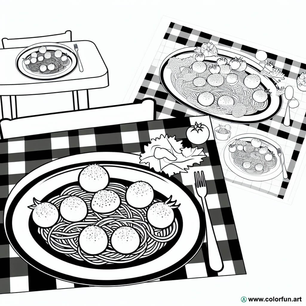 coloring page ready meals