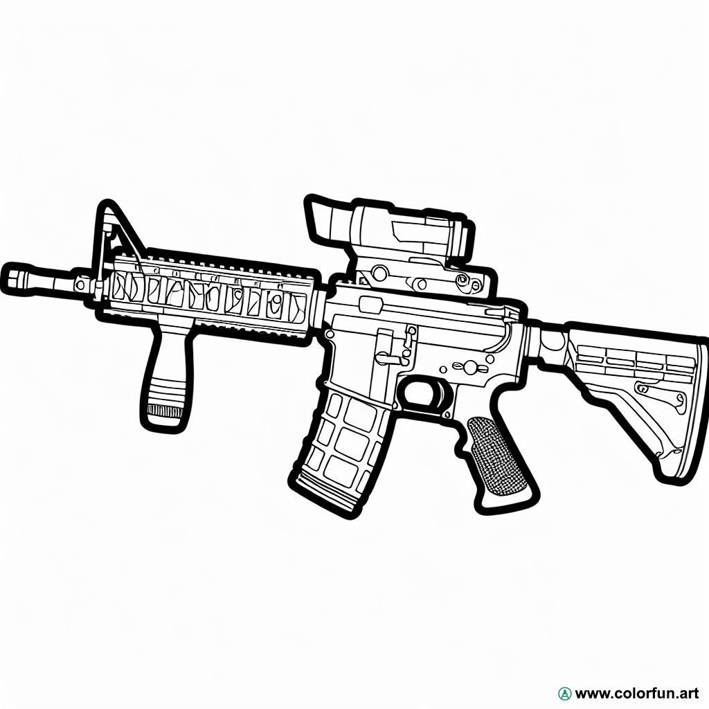 coloring page military weapon
